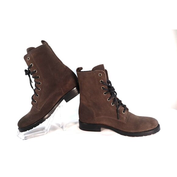 Frye Women's Brown Suede Lace-Up Combat Boots Size 7.5 - Picture 3 of 8